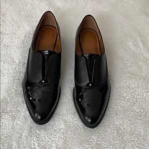 Halston Leather/Patent Loafers